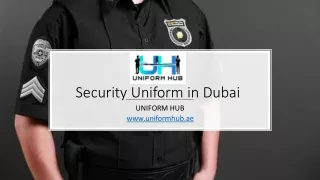 Security Uniform in Dubai