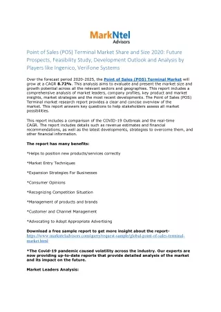 point of sales pos terminal market share and size