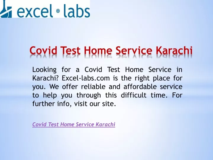 covid test home service karachi