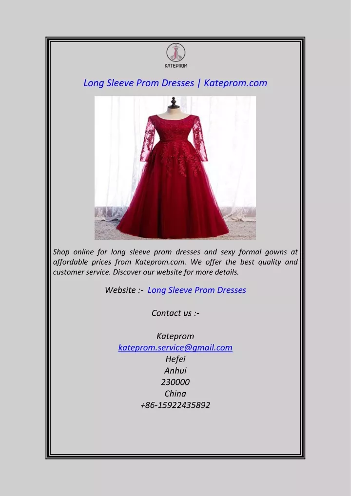 long sleeve prom dresses kateprom com