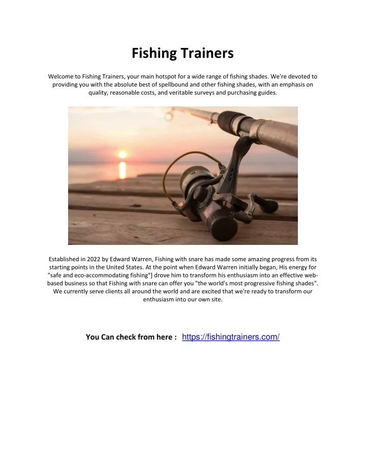 fishing trainers