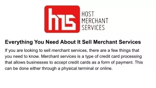 everything you need about it sell merchant