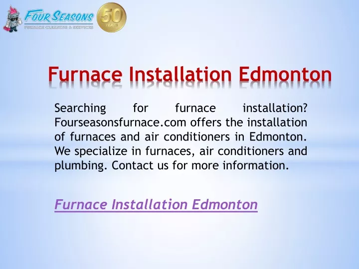 furnace installation edmonton