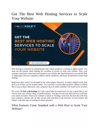 get the best web hosting services to scale your