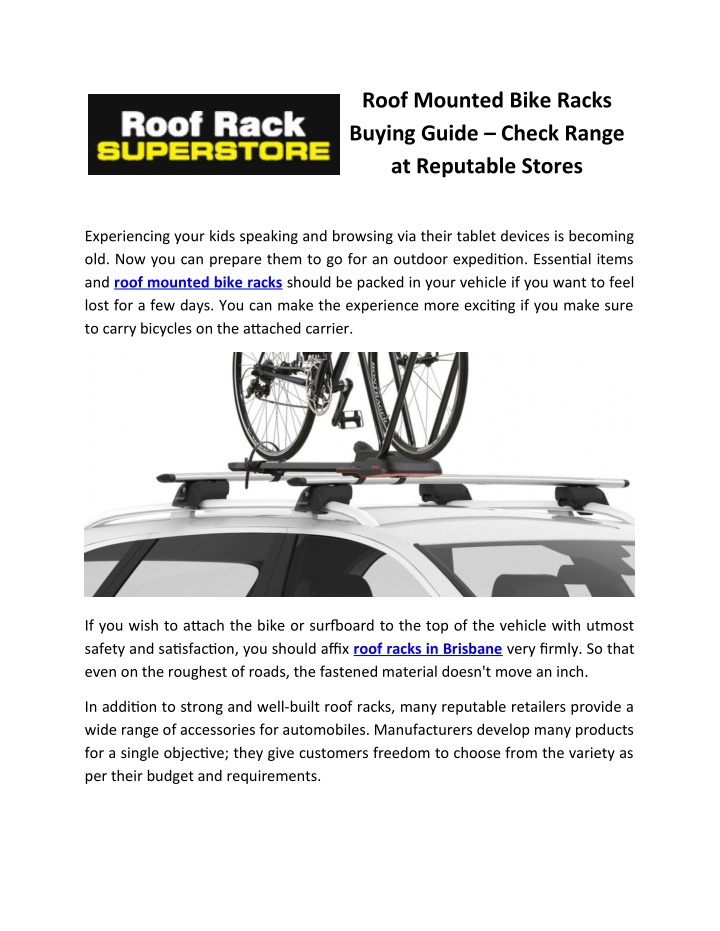 roof mounted bike racks buying guide check range