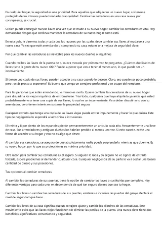 Principales razones por las que reemplazar el cierre al cambiarte de casa
