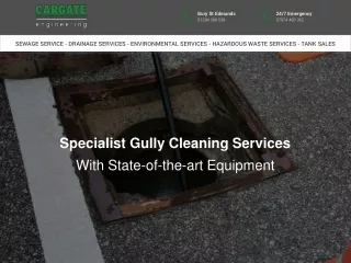 Specialist Gully Cleaning Services With State-of-the-art Equipment