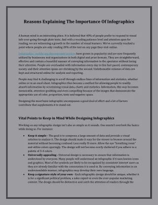 reasons explaining the importance of infographics