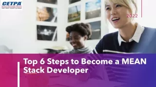 Top 6 Steps to Become a MEAN Stack Developer PPT