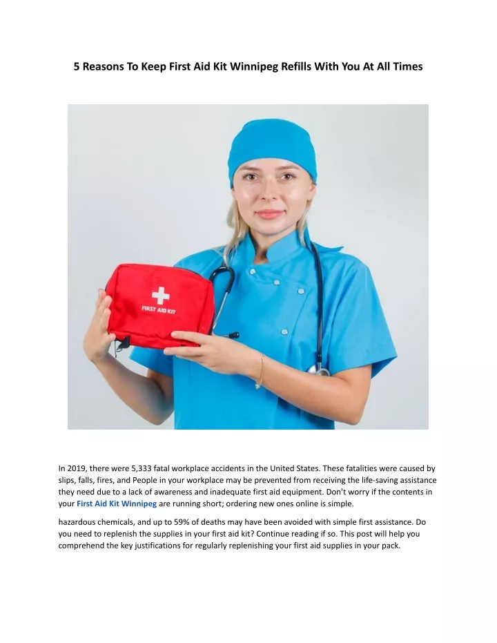 5 reasons to keep first aid kit winnipeg refills