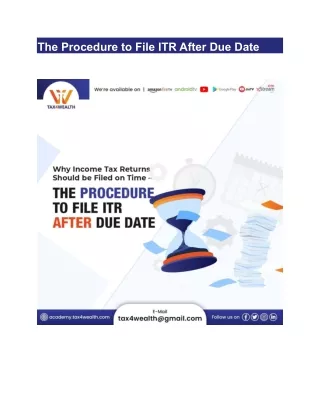 the procedure to file itr after due date