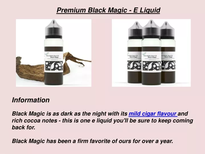 premium black magic e liquid