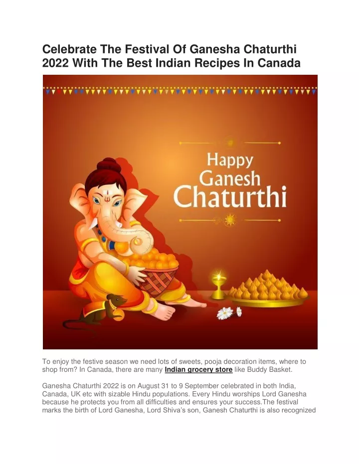 celebrate the festival of ganesha chaturthi 2022