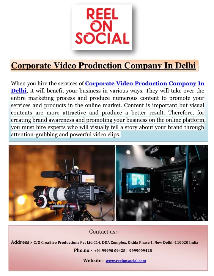 corporate video production company in delhi