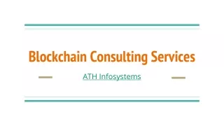 Blockchain Consulting Services