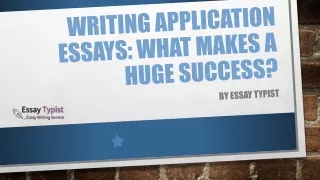 Writing Application Essays