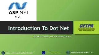 Dot Net Introduction