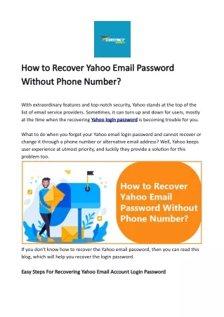Recover Yahoo Email Password Without Phone Number