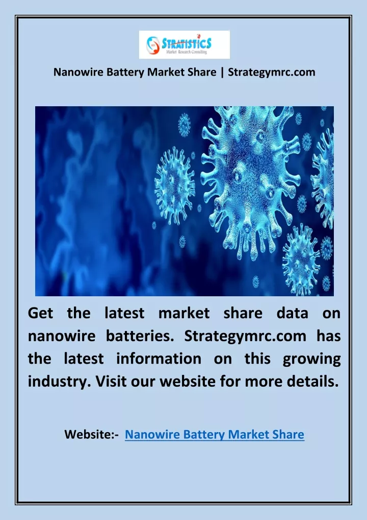 nanowire battery market share strategymrc com