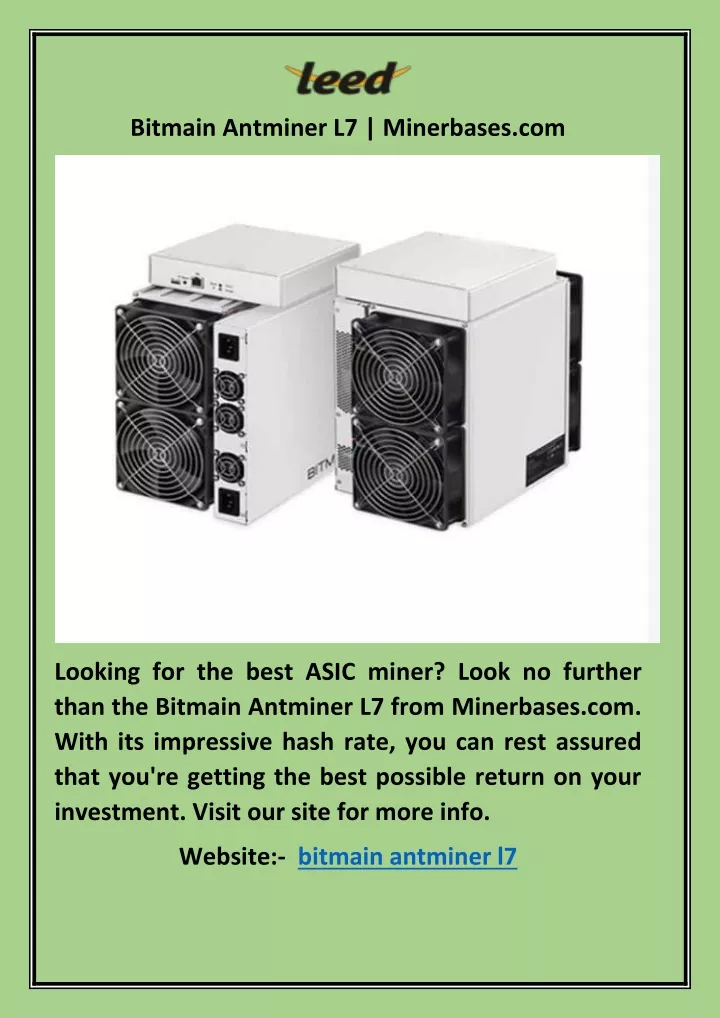 bitmain antminer l7 minerbases com