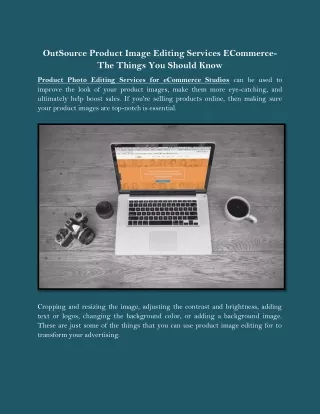 OutSource Product Image Editing Services ECommerce- The Things You Should Know