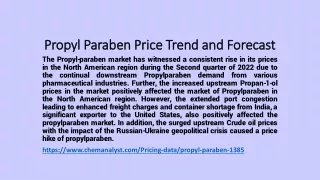 propyl paraben price trend and forecast