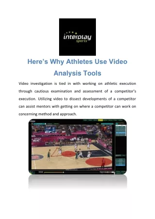 Here’s Why Athletes Use Video Analysis Tools