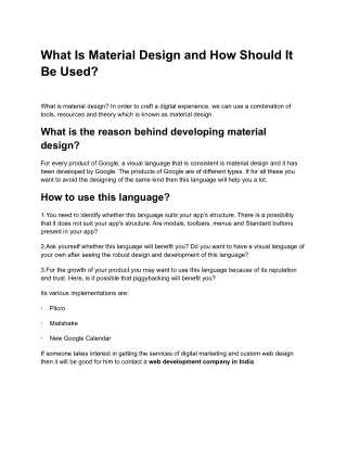 What Is Material Design and How Should It Be Used