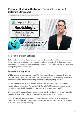 rootsmagicsupport.com-Personal Historian Software  Personal Historian 3 Software Download