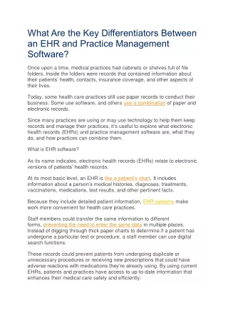 what are the key differentiators between