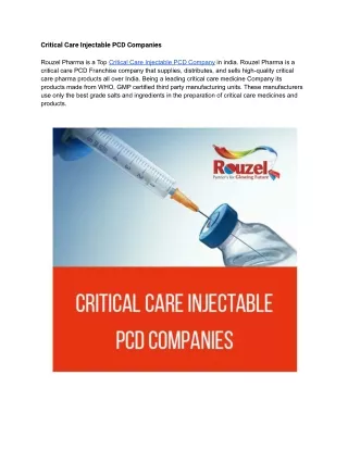 Critical Care Injectable PCD Companies (1)