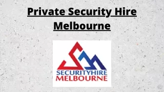 Private Security Melbourne