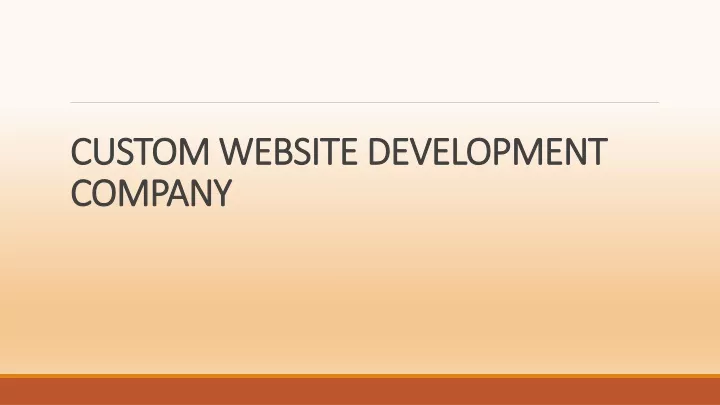custom website development company