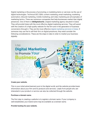 Making Use of a Digital Marketing