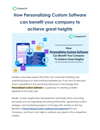 How personalizing custom software can benefits your company to achieve great heights