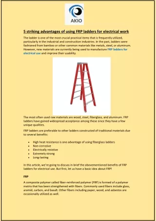5 striking advantages of using frp ladders