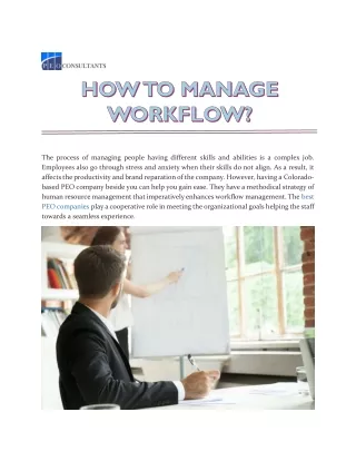 How to Manage Workflow