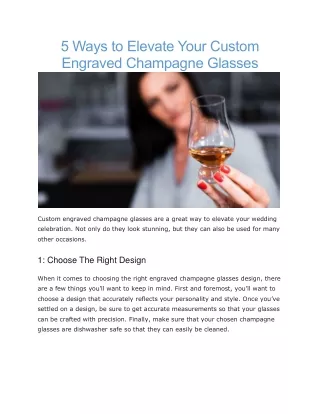 custom engraved champagne glasses