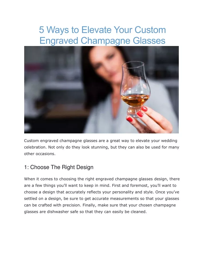 5 ways to elevate your custom engraved champagne