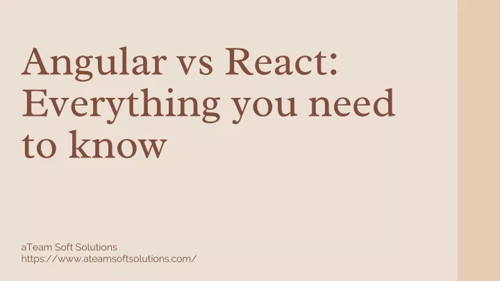 angular vs react everything you need to know