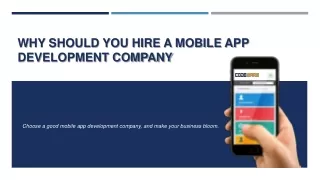 Why Should You Hire A Mobile App Development