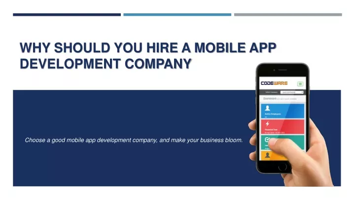 why should you hire a mobile app development company