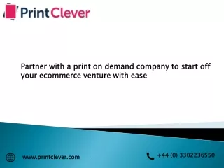 Partner with a print on demand company to start off your ecommerce venture with