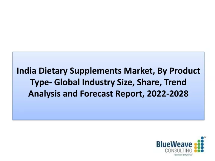 india dietary supplements market by product type