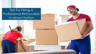 Tips For Hiring A Professional Removalists In Mount Hutton