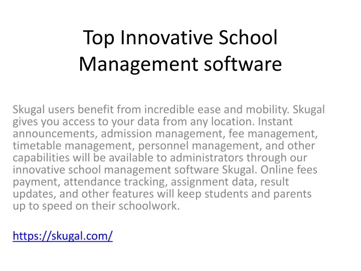 top innovative school management software