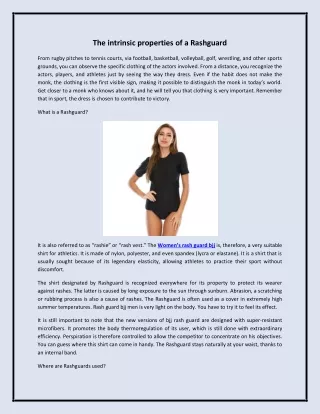 the intrinsic properties of a rashguard