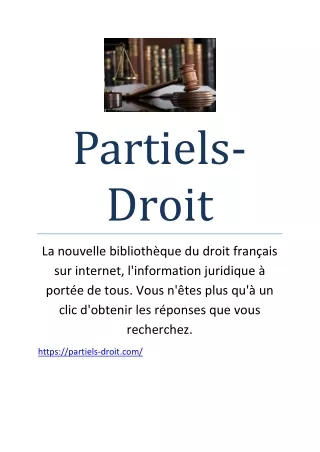 Partiels-Droit