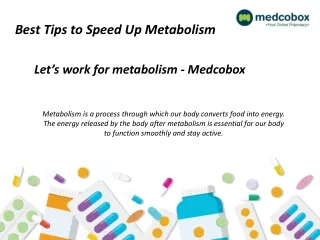 Tips to Speed Up Metabolism