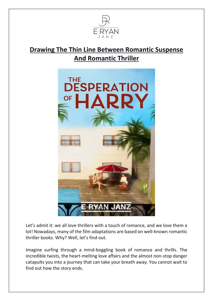 drawing the thin line between romantic suspense